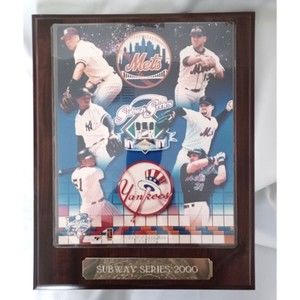 MLB 2000 SUBWAY SERIES New York Mets VS New York Yankees Plaque 13x11